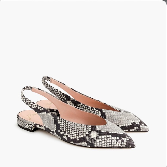J.Crew Python Faux Snakeskin Printed Flat- size 6 - Picture 1 of 6